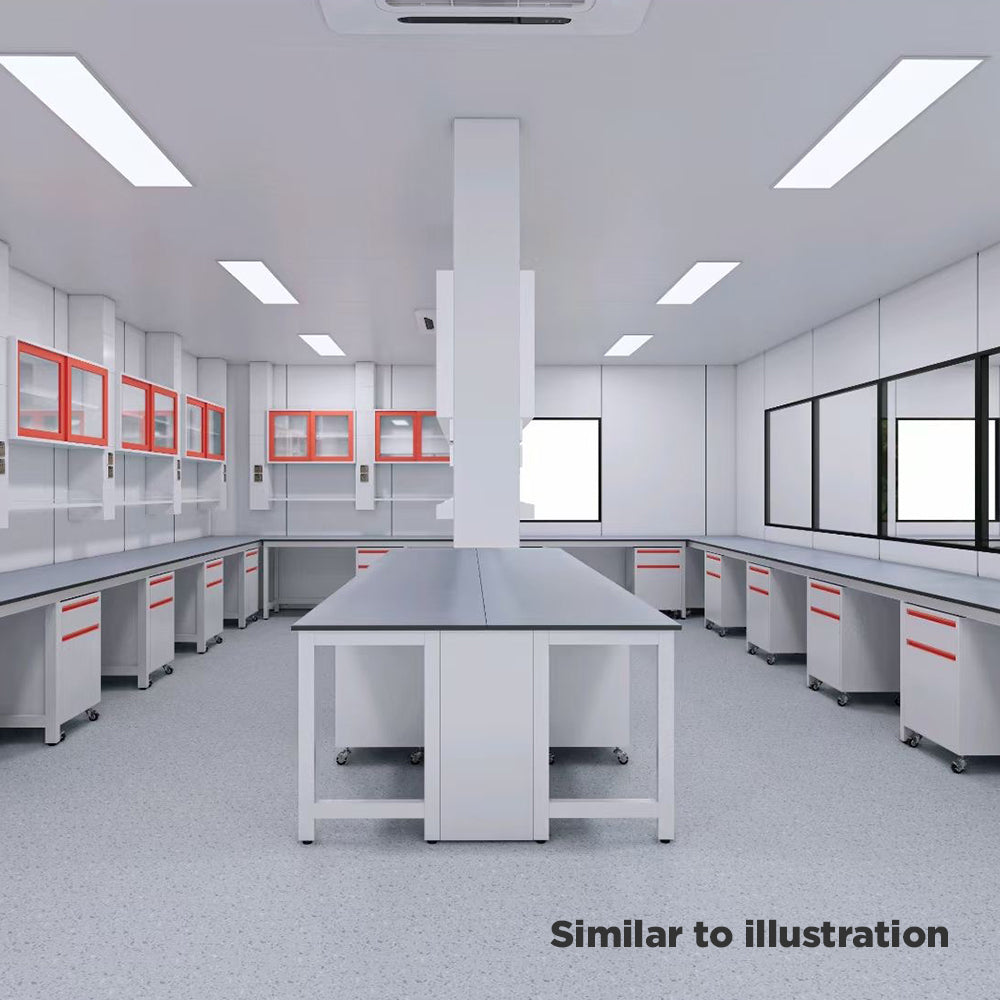 Laboratory modular workbench with Trespa® TopLab® PLUS worktop
