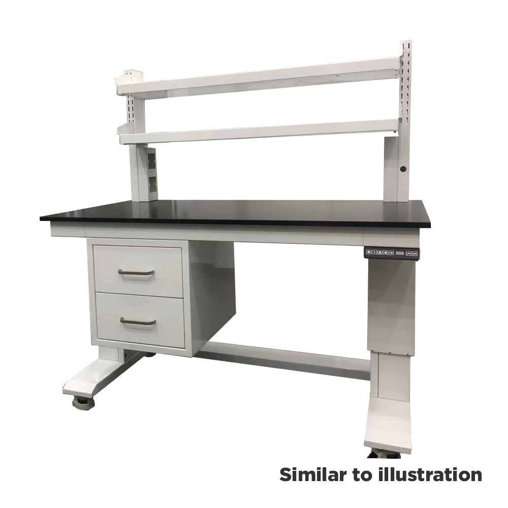 Ergonomic electronic height adjustable table with Trespa® TopLab® PLUS worktop
