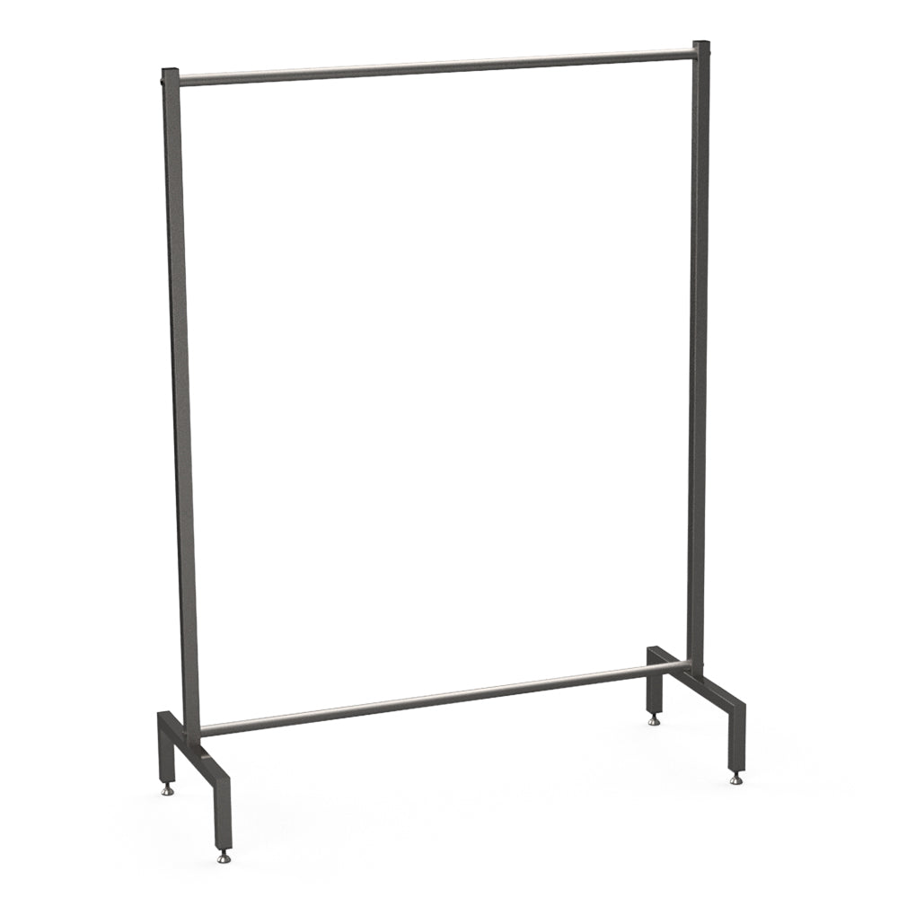 Freestanding stainless steel garment rail