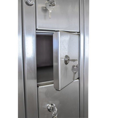 Stainless steel multi-tier dispensing lockers