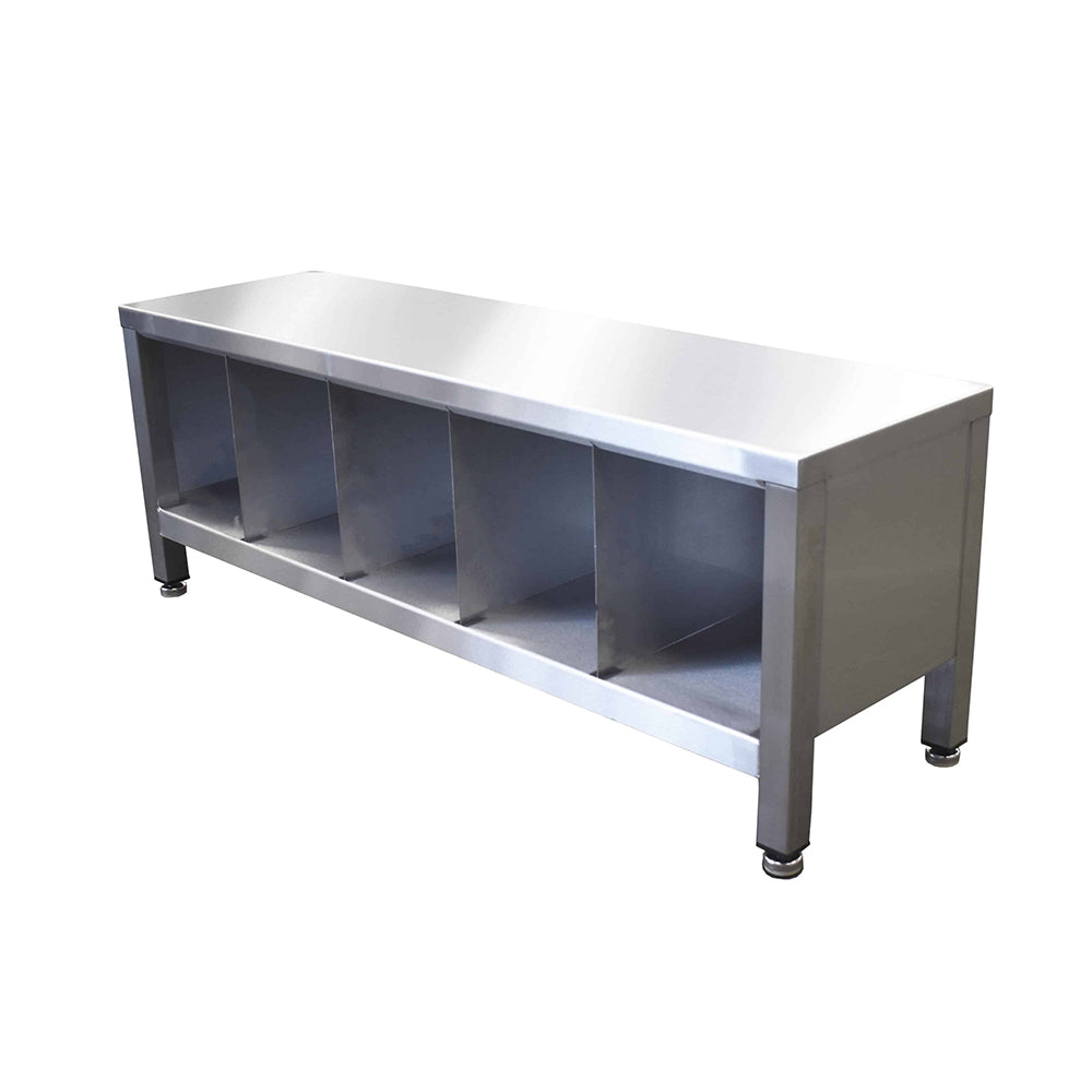 Seating bench with compartments