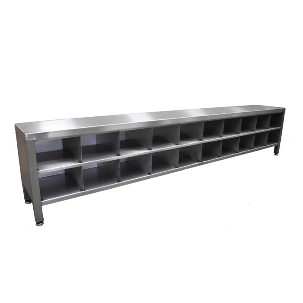 Seating bench with compartments