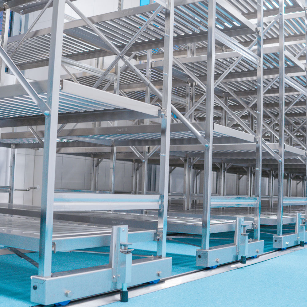 Hupfer easy rider space saving sliding shelving system