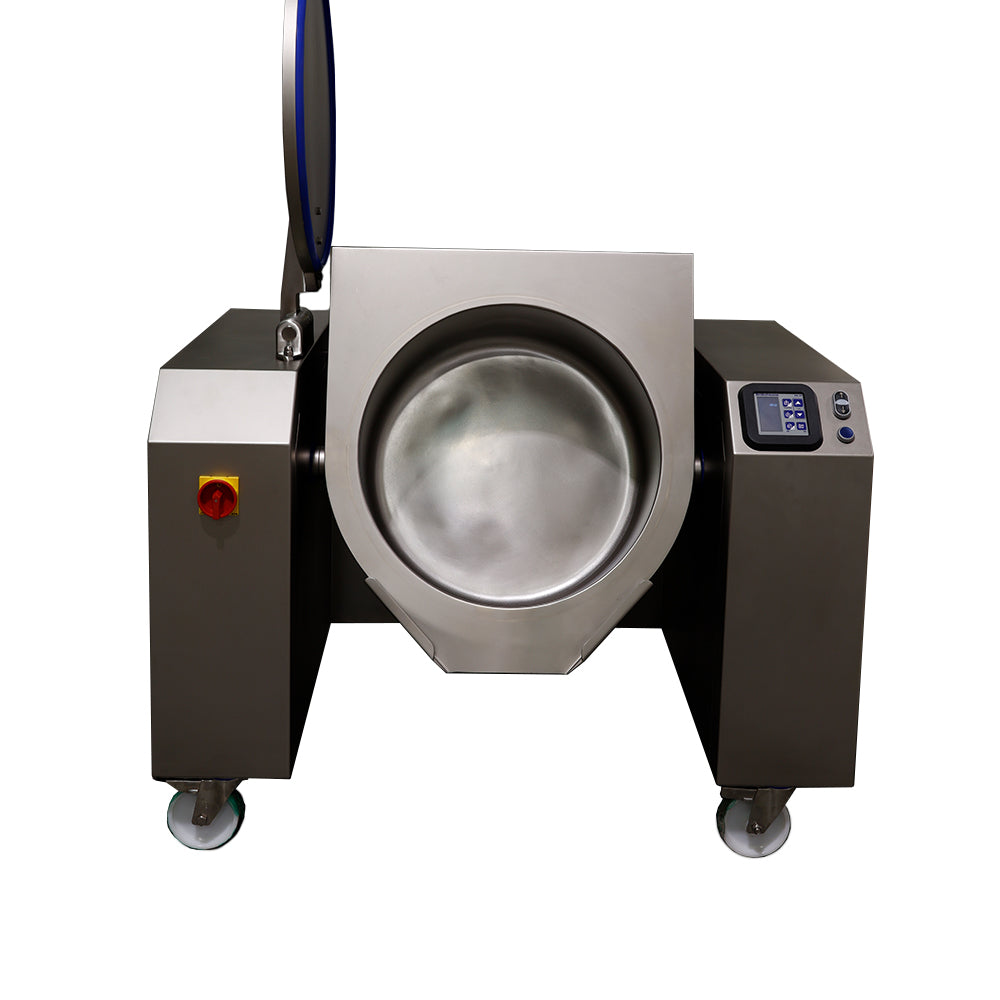 Mobile electric commercial boiling pan with indirect heat and tilting function, 50L