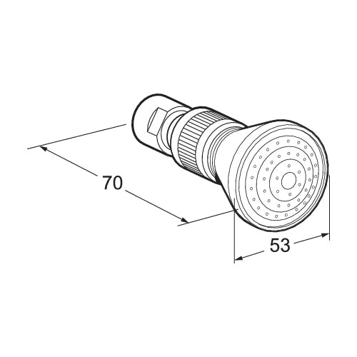 Replacement apron wash booth shower rose