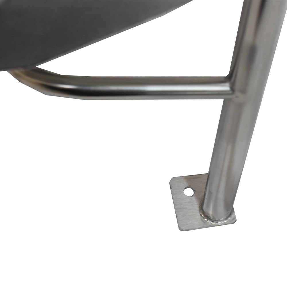 Manual boot washer with side rail & backsplash