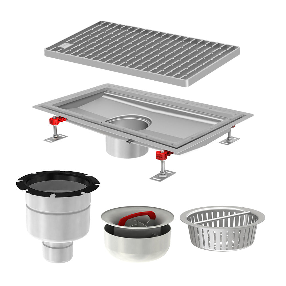 Aco Hygiene First® drainage channel kit vinyl edge