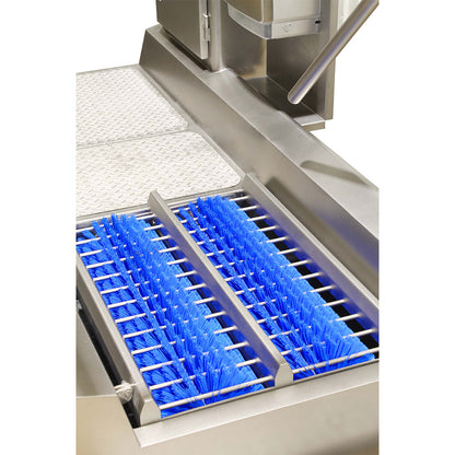 Hygiene station with hand soap washer, dryer and sanitisation & a sole washer with a TFT touch panel