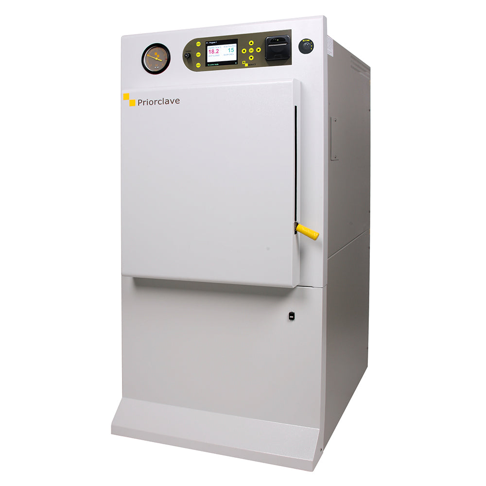 Priorclave Base front loading autoclaves, electrically heated