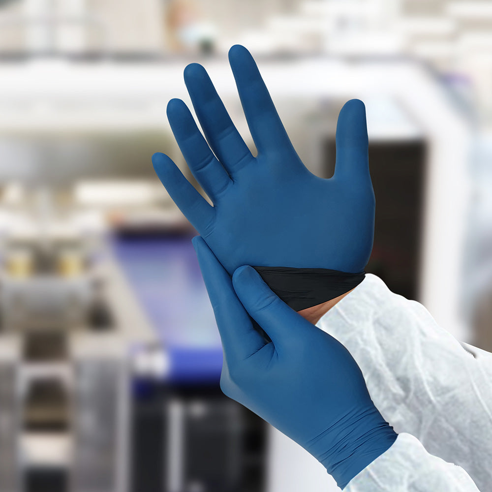 BST metal detectable (powder free) nitrile gloves (pk of 100)