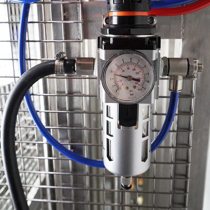 Stainless steel pneumatic twin cheese press