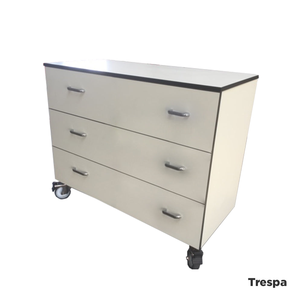 Laboratory under-bench 3 drawer cupboard 1000mm wide