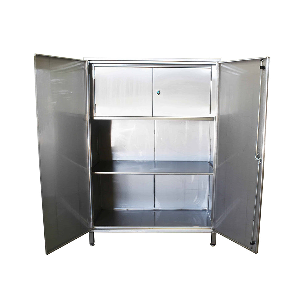 Stainless steel cupboard with internal cupboard
