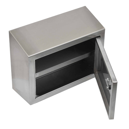 Sloping top storage wall cabinet