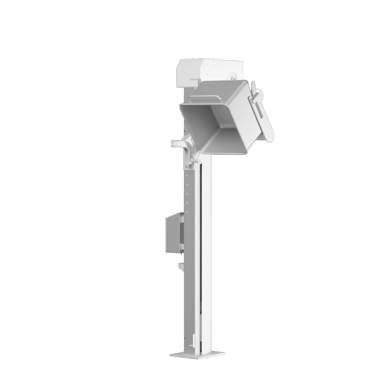 Tote bin single column tipper