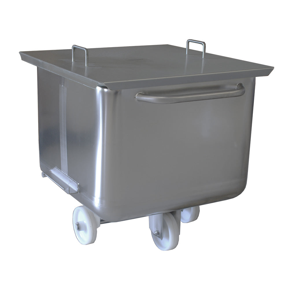 Stainless steel tote bin lid
