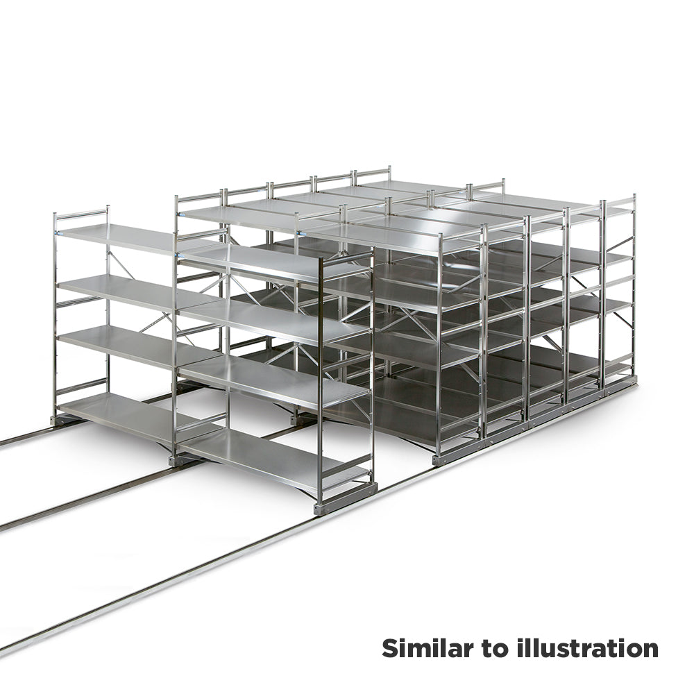 Hupfer easy rider space saving sliding shelving system