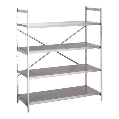 Stainless steel solid modular shelving unit