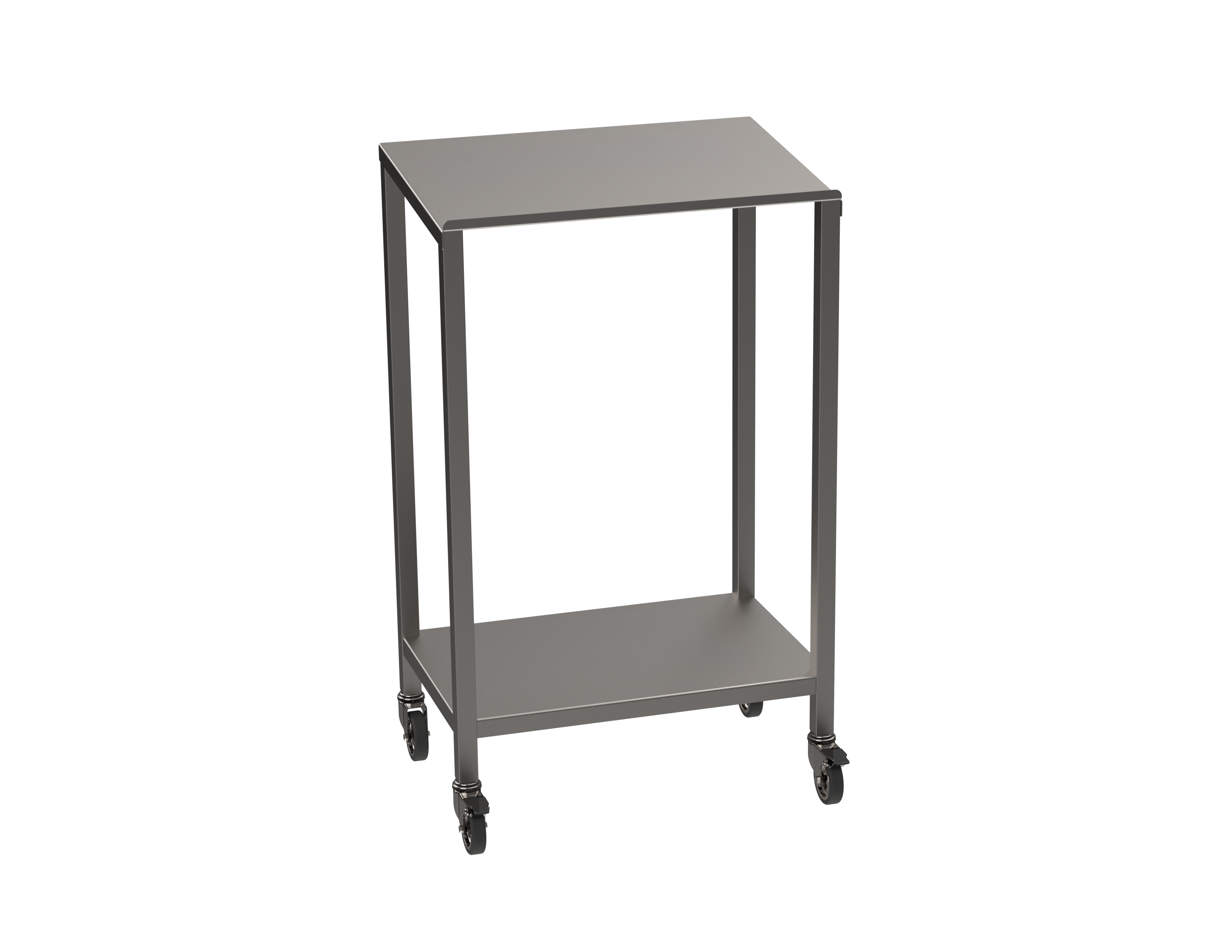 Stainless steel lectern with undershelf