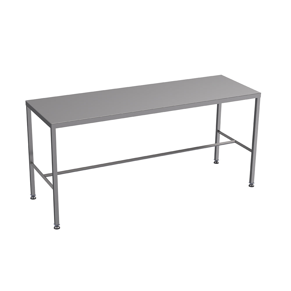 Stainless steel light duty table with diamond centre tie bar