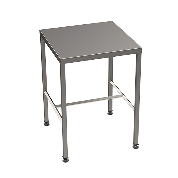 Stainless steel light duty table with diamond centre tie bar