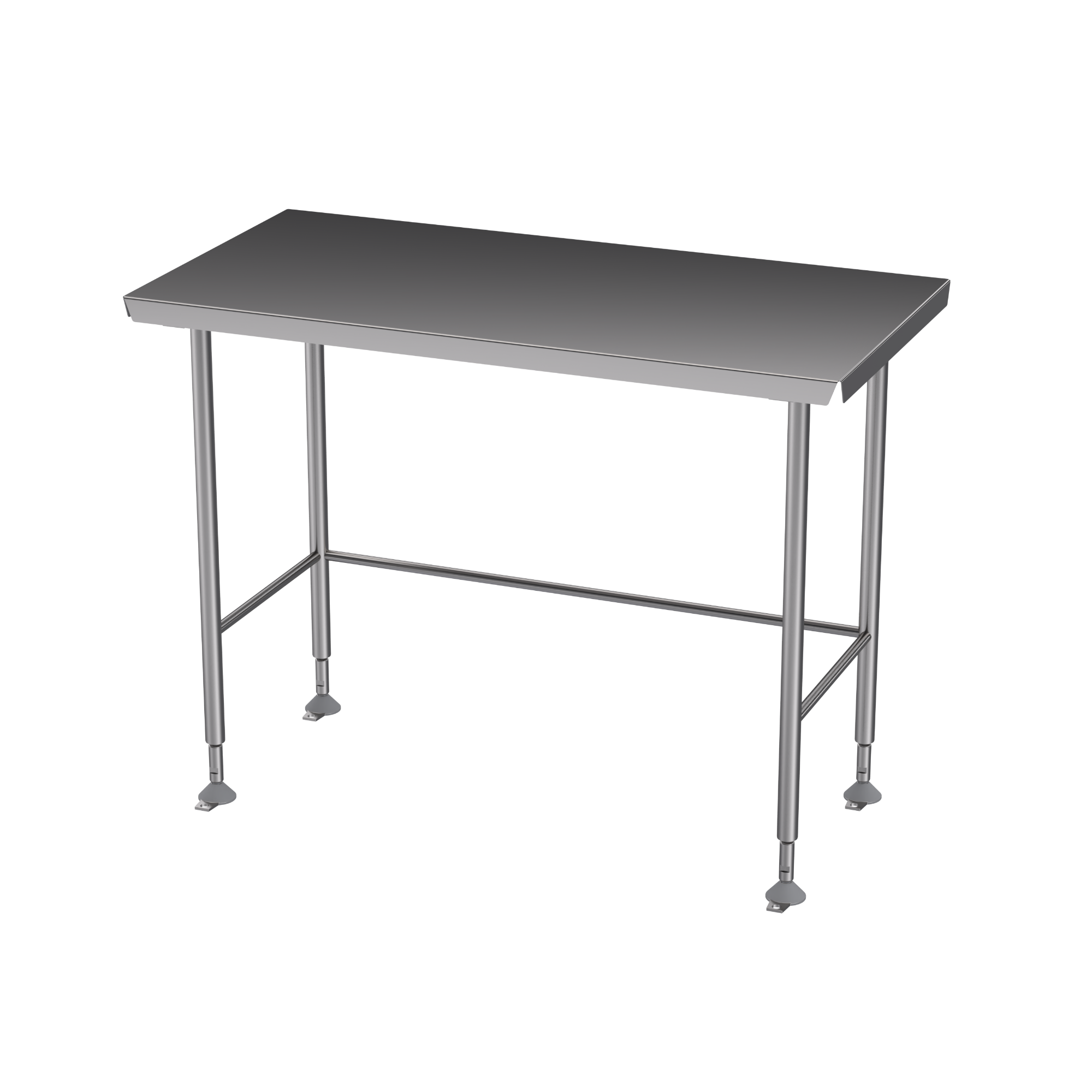 Stainless steel Hygienox table with tubular rear tie bar