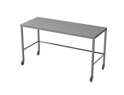 Stainless steel light duty table with diamond rear tie bar