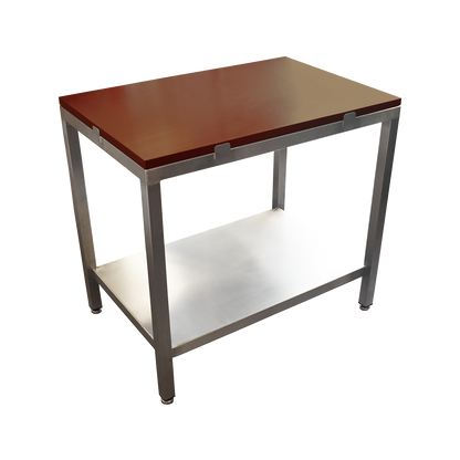 Poly top stainless steel table with solid undershelf