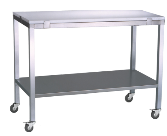 Poly top stainless steel table with solid undershelf