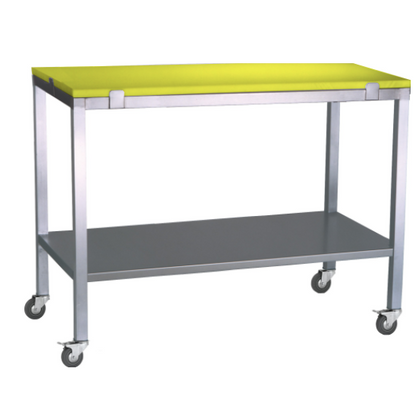 Poly top stainless steel table with solid undershelf