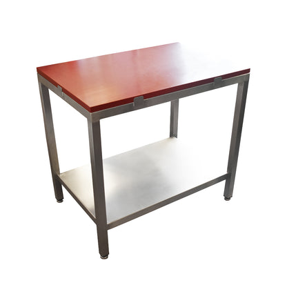 Poly top stainless steel table with solid undershelf