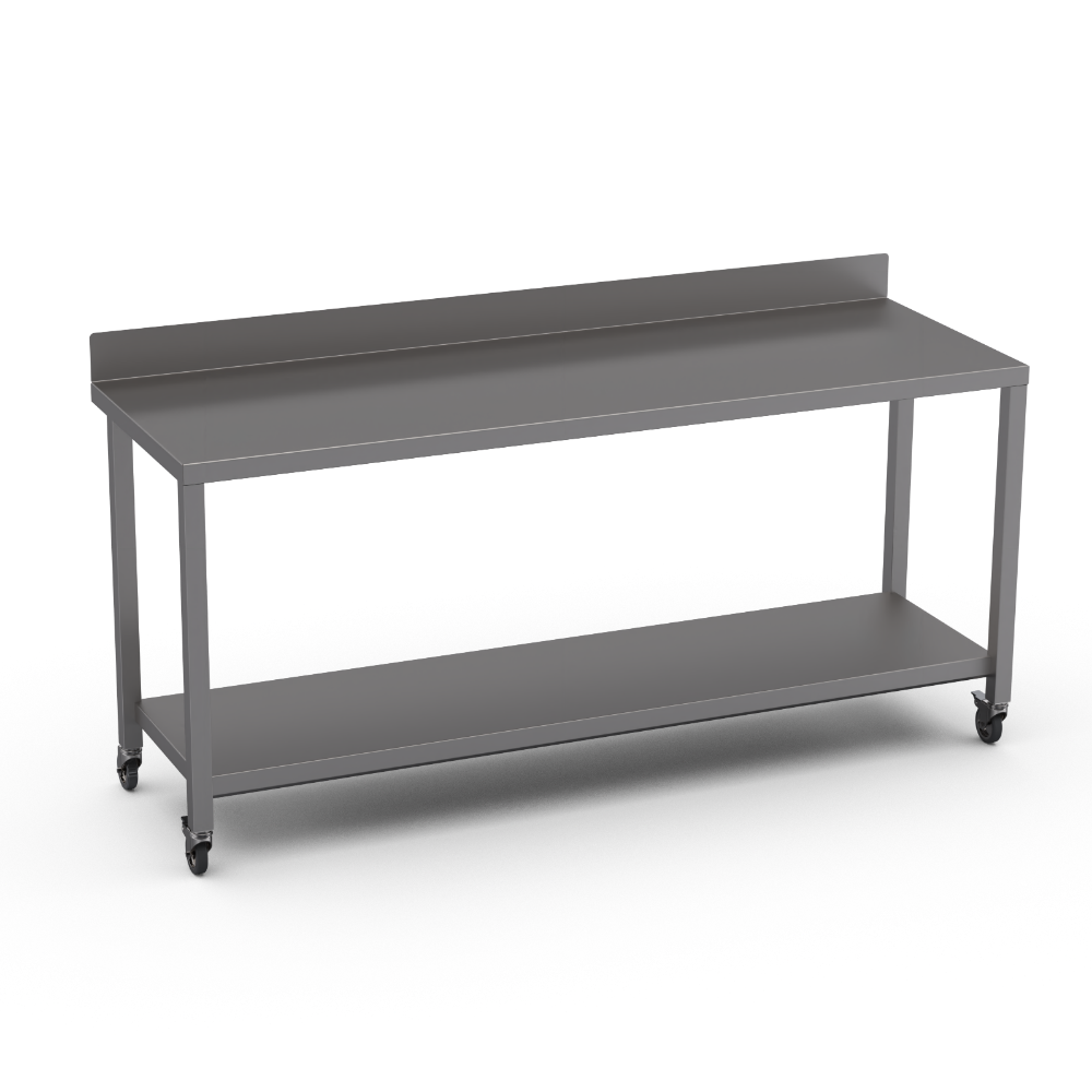 Stainless steel heavy duty table with undershelf