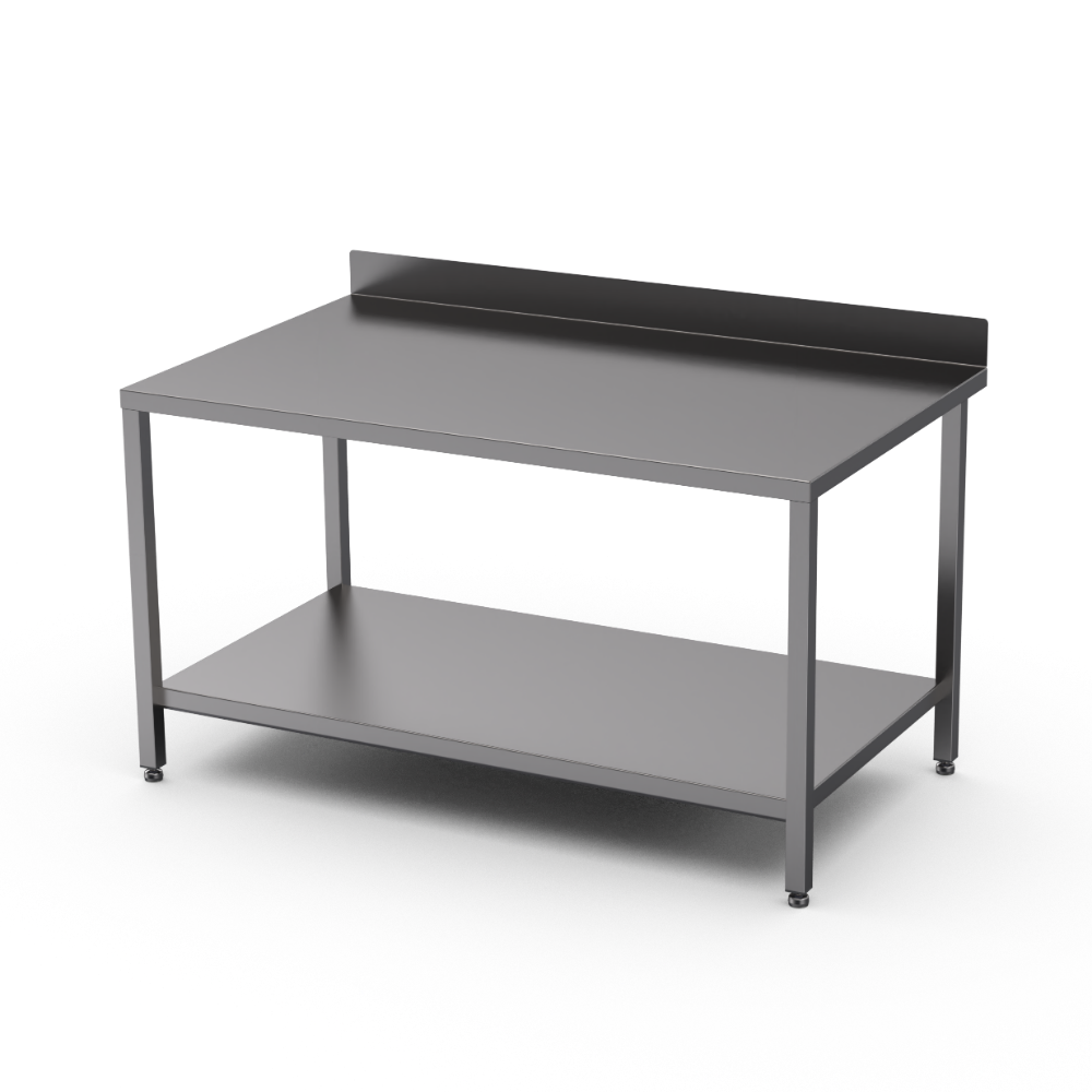 Stainless steel heavy duty table with undershelf