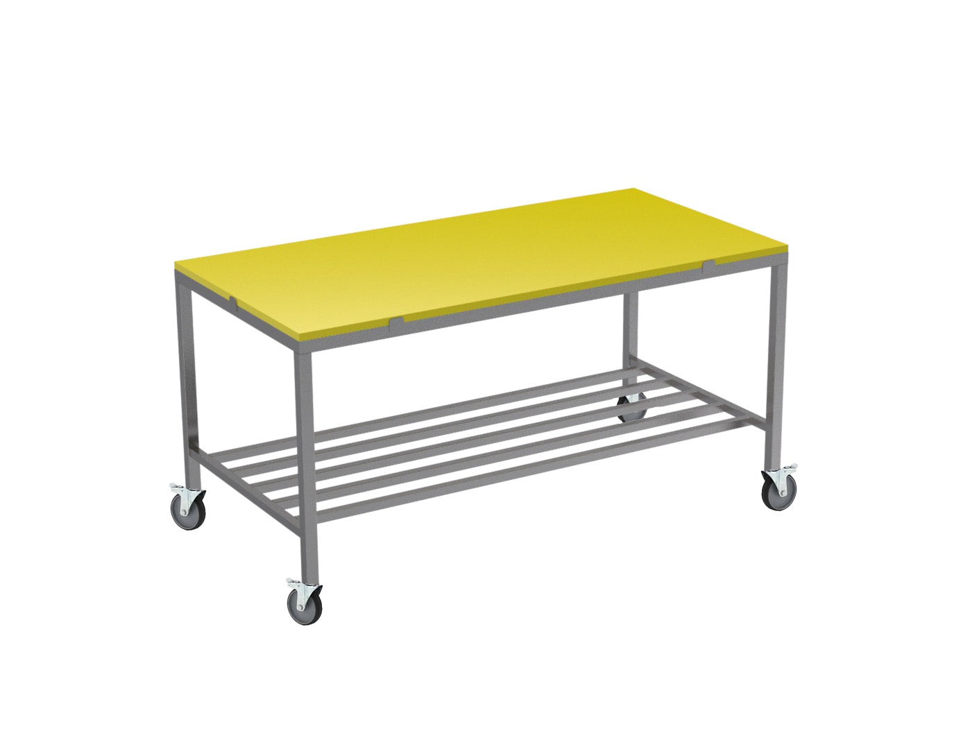 Poly top stainless steel table with multibar undershelf