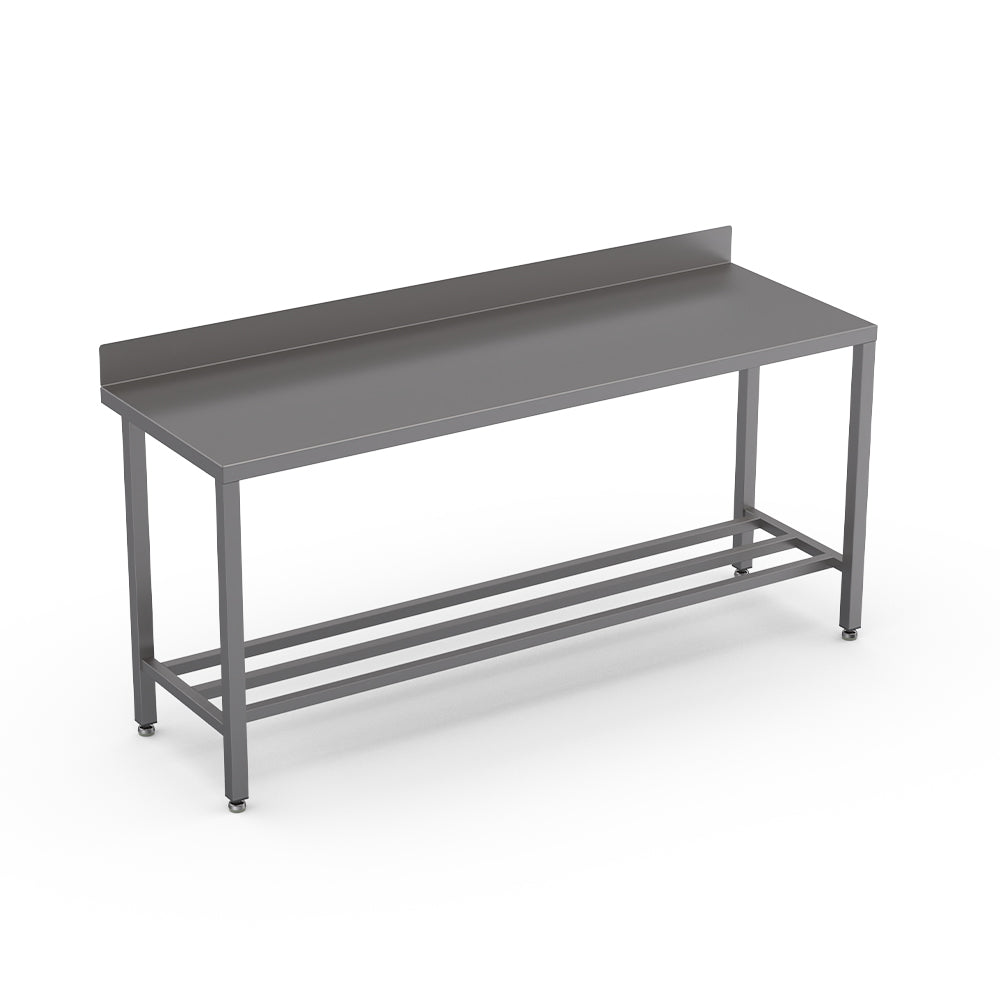 Stainless steel heavy duty table with multibar undershelf