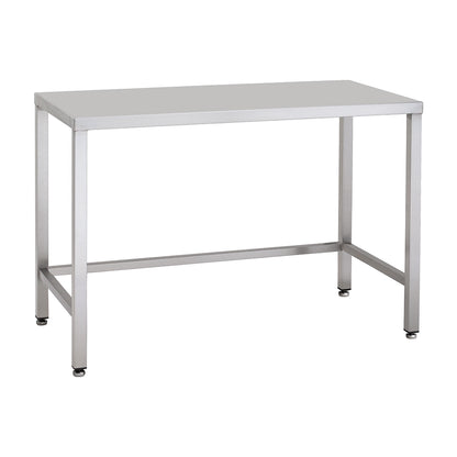 Stainless steel heavy duty table with rear tie bar