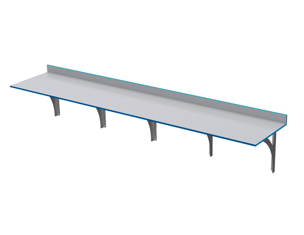 Sealwise wall mounted lab bench