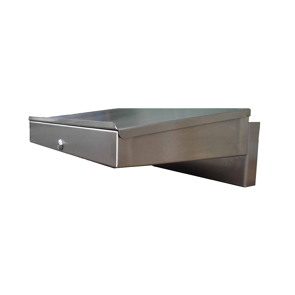 Stainless steel wall mounted writing desk