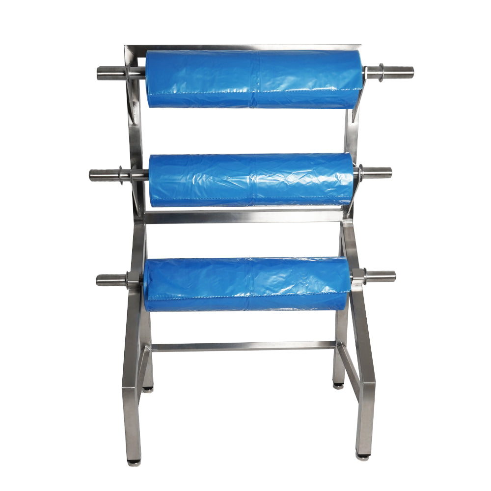 Tote bin cover dispenser - 3 roll