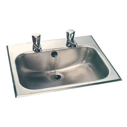 Stainless steel inset basin