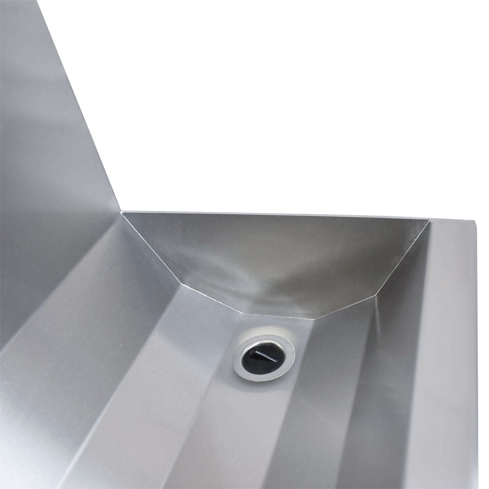 Stainless steel one station sensor operated wash trough