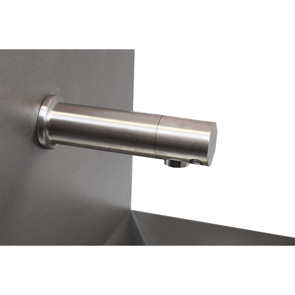 Stainless steel one station sensor operated wash trough