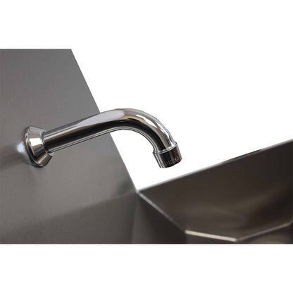 Stainless steel six station knee operated wash trough