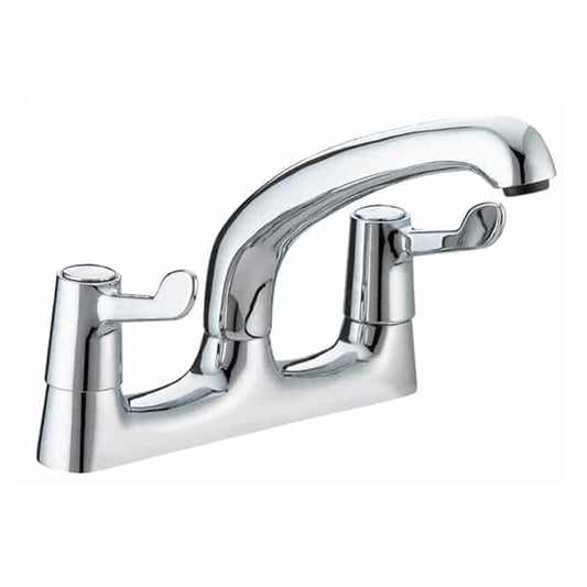 Deck mounted mixer taps