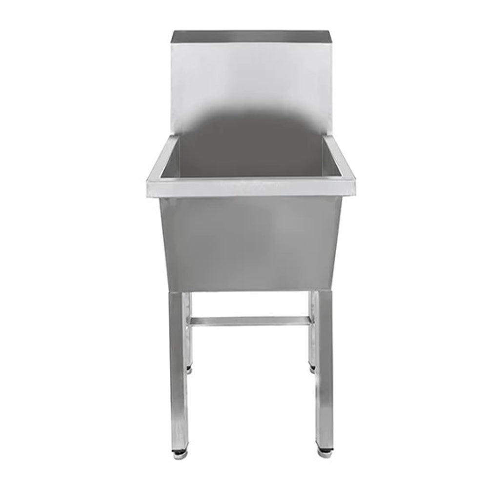 Stainless steel single bowl utility sink