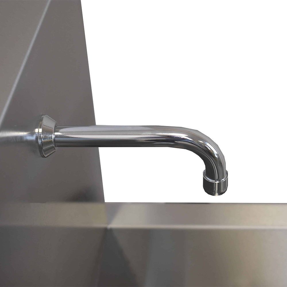 Stainless steel two station scrub sink