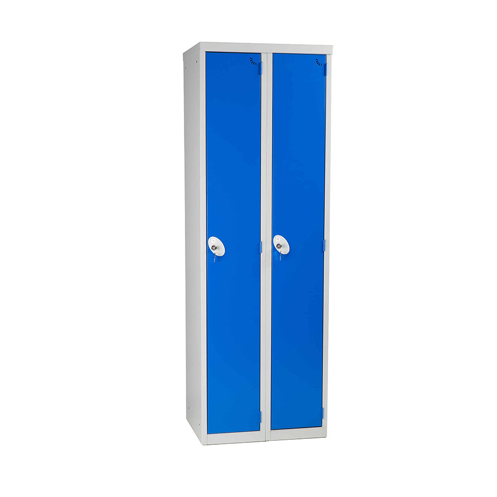 Mild steel flat top double unit lockers