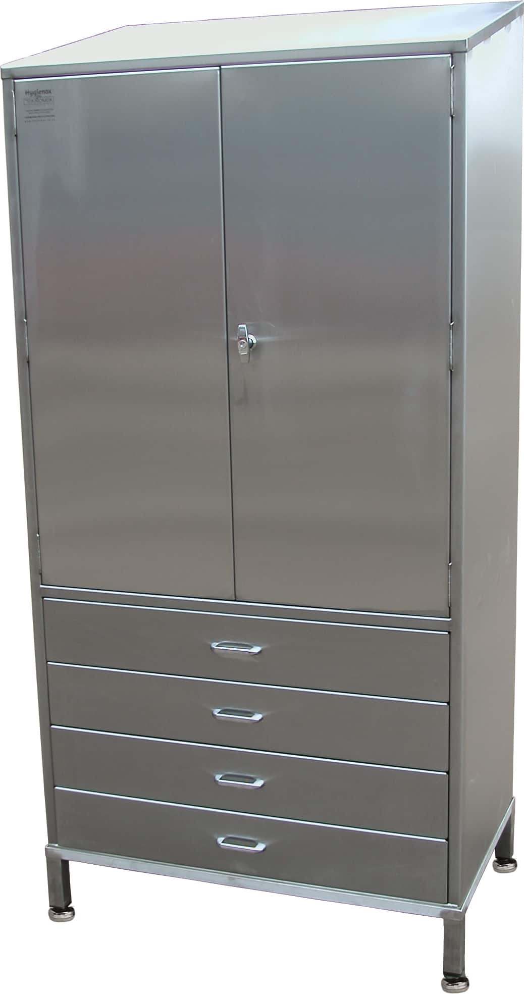 Stainless steel 4 drawer storage cupboard
