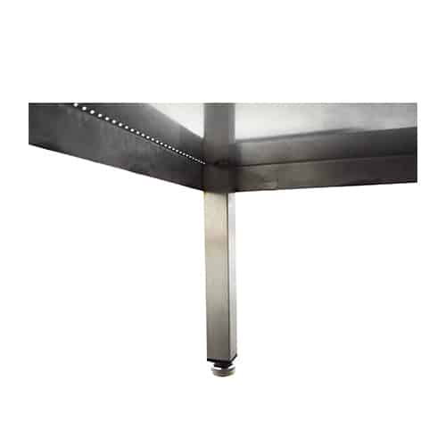 Stainless steel janitorial cupboard with shelves