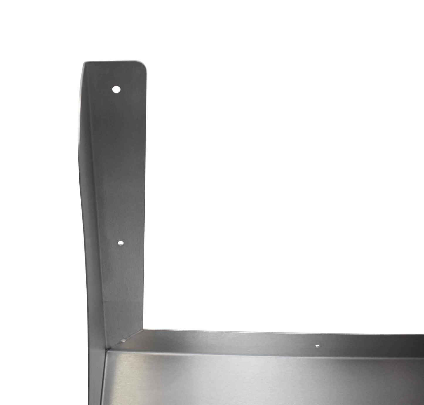 Part enclosed stainless steel shelves